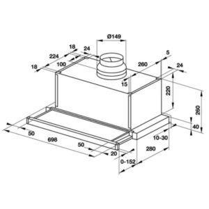 Alternative view of Máy hút mùi âm tủ mặt kính đen Hafele HH-SG70A
