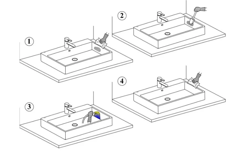 5 bước vệ sinh chậu rửa mặt TOTO