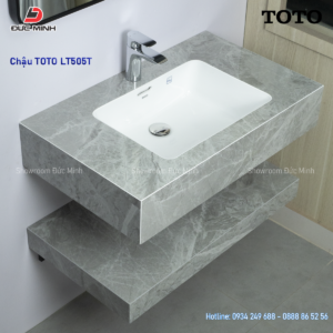 Chậu TOTO LT505 Kết hợp bàn đá tràn viền